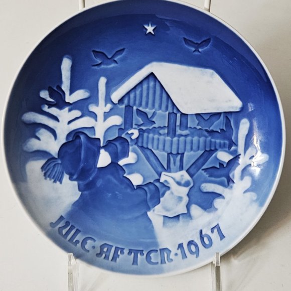 Rare Limited Edition 1967 Bing & Grondahl Annual Jule Aften Porcelain Plate - Picture 3 of 3